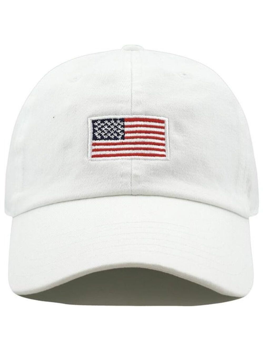 USA flag cotton adjustable baseball dad cap unisex low profile embroidered hat